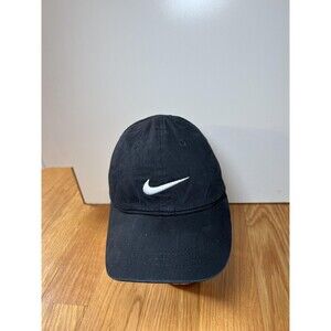 Nike Hat Cap Strap Back Youth Child Adjustable Black Swoosh Logo Baseball